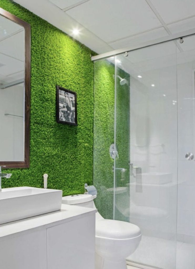 Artificial Grass in Bathroom