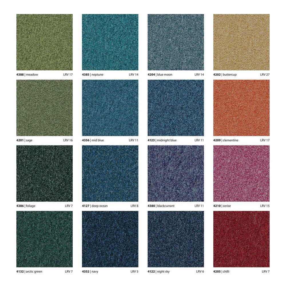 Tessera teviot_carpet tiles colour range